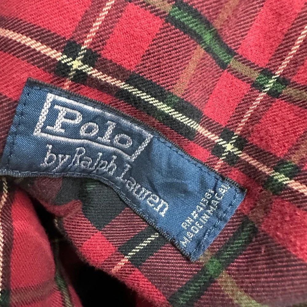 VTG Polo Ralph Lauren 381 Blecker Black Cargo Workpants‎ Flannel-lined Hem Sz 38